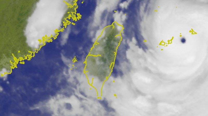 typhoon Lekima approaching Taiwan