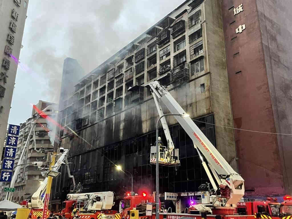 aftermath of fire in building
